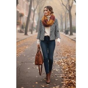 Ann Taylor tweed Boyce Blazer/ Jacket Raw Hem